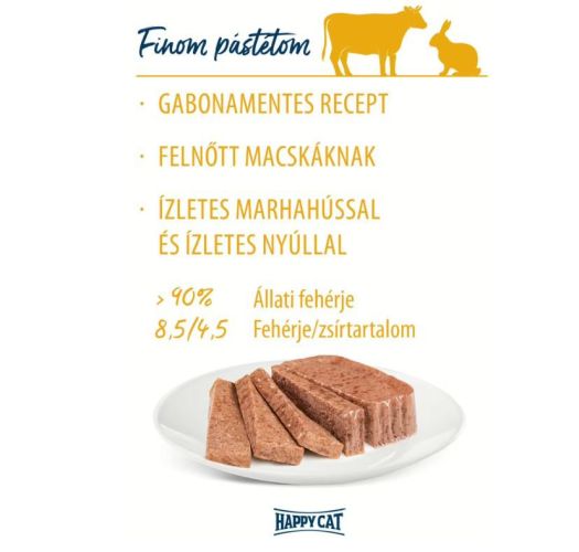 Happy Cat Minkas Duo - marha és nyúl pástétom  100 g