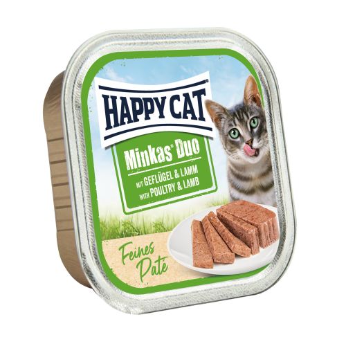 Happy Cat Minkas Duo - szárnyas és bárány pástétom  100 g