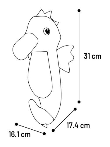 Flamingo Plüssállatok csikóhal   1 db