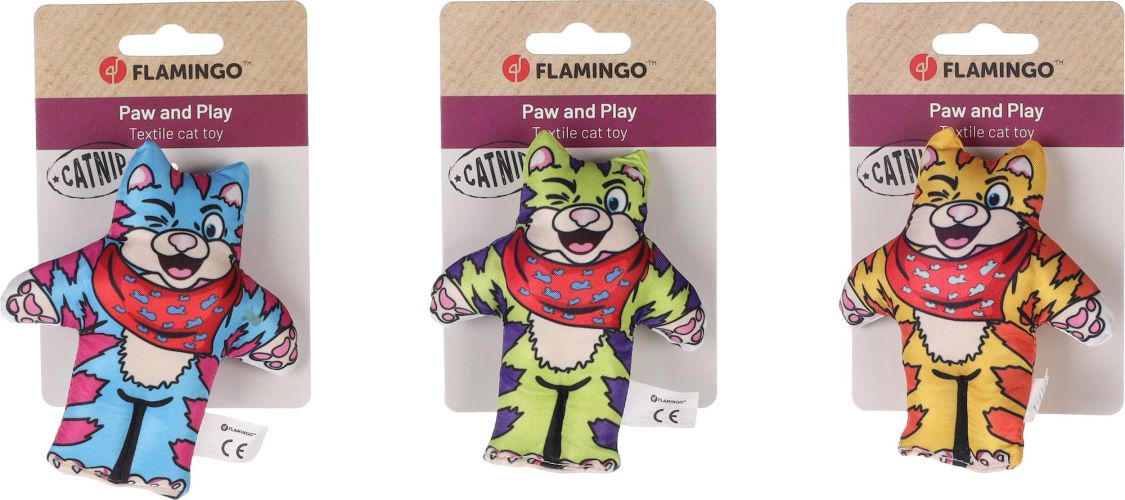 Flamingo macskajáték - Tigi tigris macskamentával  1 db