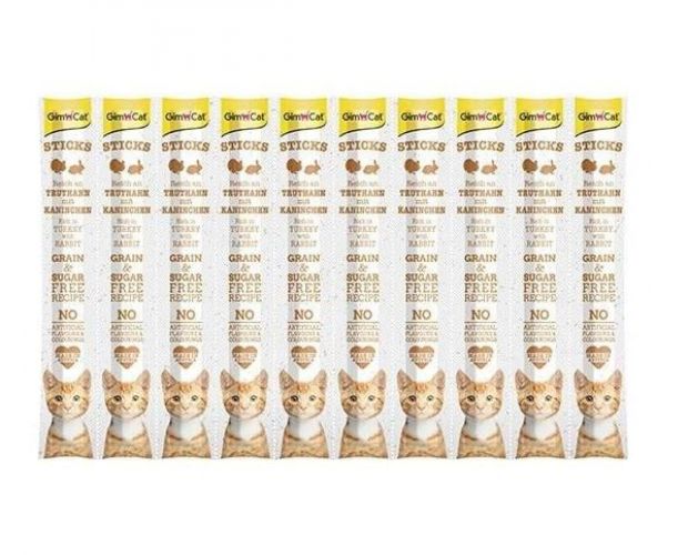 GimCat Sticks - pulyka-nyúl  10 db