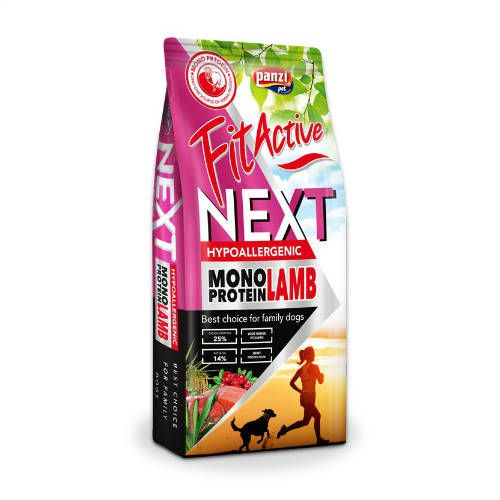 FitActive Next Hypoallergenic Monoprotein Lamb - bárányhús alapú szárazeledel vörösáfonyával kutyák számára  15 kg