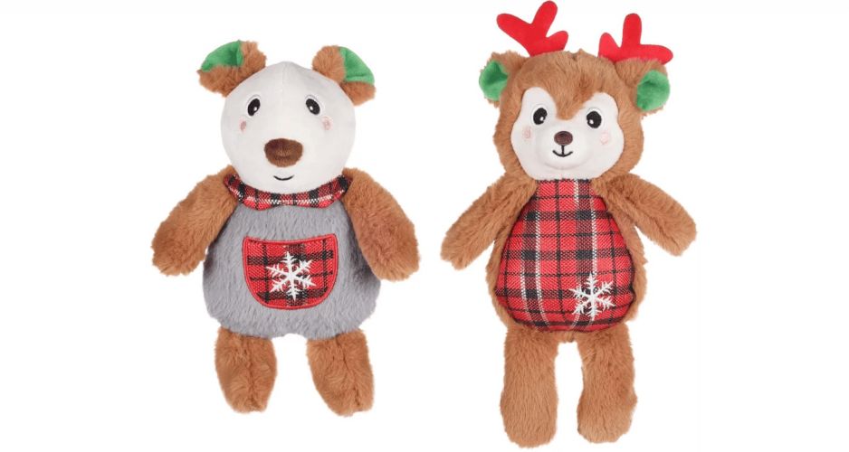 Flamingo karácsonyi kutyajáték - többféle plüssfigura  1 db