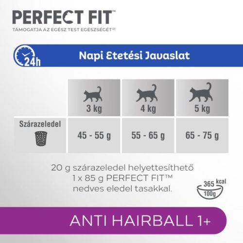 Perfect Fit Anti Hairball 1+ macskaeledel szőrlabda ellen csirkével  1.4 kg