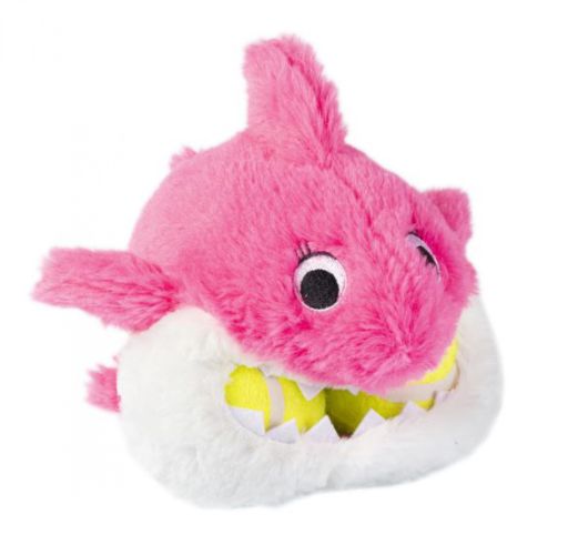 GimDog Sharks Glutton - plüss cápa 2 db teniszlabdával pink   1 db