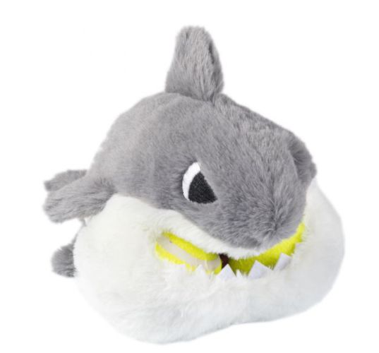 GimDog Sharks Glutton - plüss cápa 2 db teniszlabdával szürke   1 db