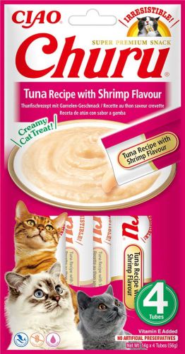 Inaba Cat Churu Ciao - tonhal-garnéla 4 x  14 g