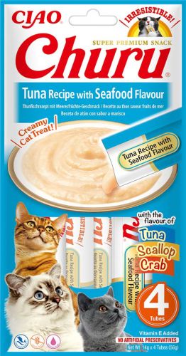 Inaba Cat Churu Ciao - tonhal-tengergyümölcsei 4 x  14 g