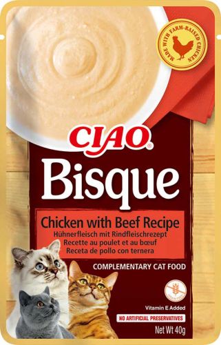 Inaba Cat Ciao Bisque - csirke-marha  40 g