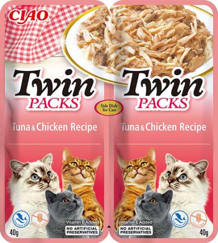 Inaba Cat Ciao Churu Twin Packs - tonhal-csirke 2 x  40 g