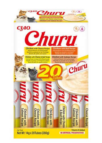 Inaba Cat Churu Ciao Mix - csirke-sajt-marha-lazac 20 x  14 g
