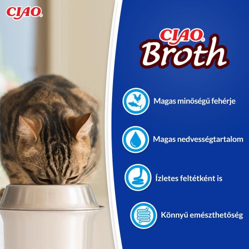 Inaba Cat Churu Ciao Broth -  csirke-fésűkagyló  40 g