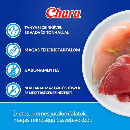 Inaba Cat Churu Twin Packs - tonhal-csirke-fésűkagyló 2 x  40 g