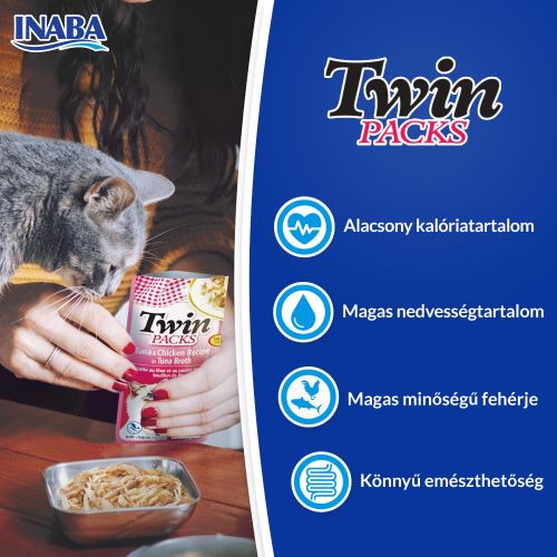 Inaba Cat Churu Twin Packs - tonhal-csirke-fésűkagyló 2 x  40 g