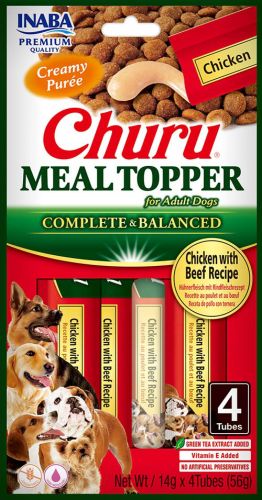 Inaba Dog Churu Meal Topper - csirke-marha 4 x  14 g