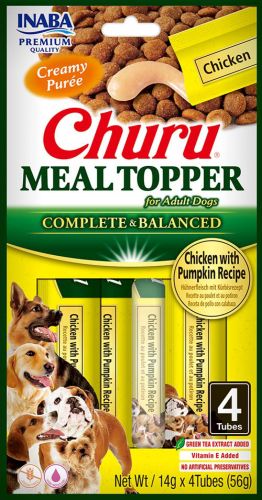 Inaba Dog Churu Meal Topper - csirke-sütőtök 4 x  14 g