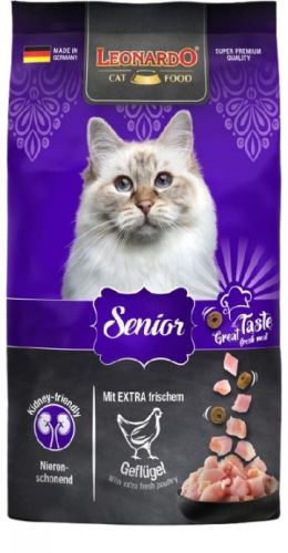 Leonardo Senior baromfihússal száraz táp idősebb macskáknak  0.3 kg