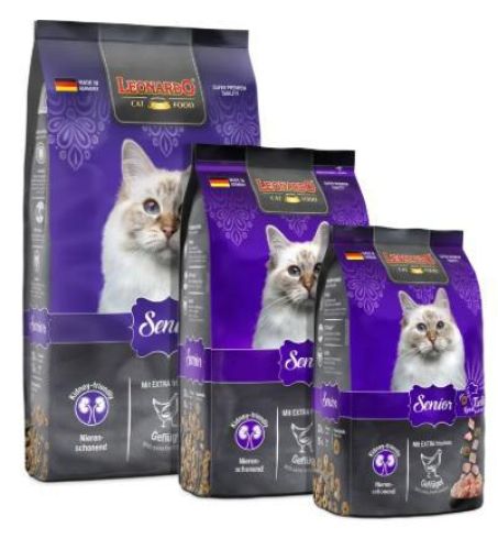 Leonardo Senior baromfihússal száraz táp idősebb macskáknak  1.8 kg