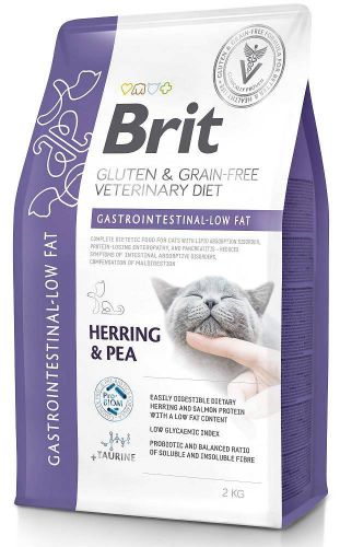 Brit Veterinary Diet Gastrointestinal alacsony zsírtartalmú táp macskáknak  2 kg