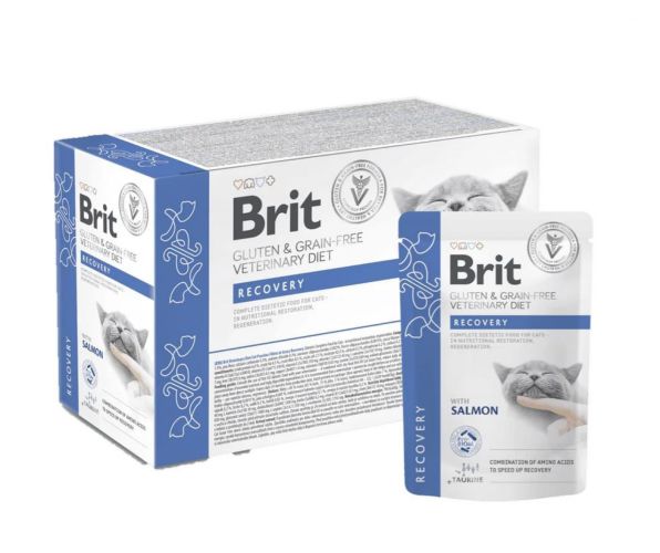 Brit Veterinary Diet Recovery pouch macskáknak 12 x  85 g