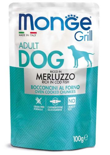 Monge Grill Dog Adult - tőkehal  100 g