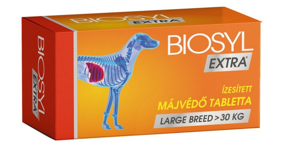 Biosyl Extra ízesített májvédő tabletta - Large Breed  30 tabletta