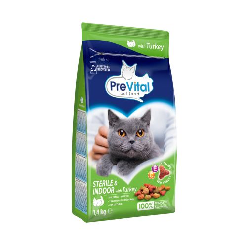 PreVital Sterile & Indoor száraz eledel pulykával  1.4 kg