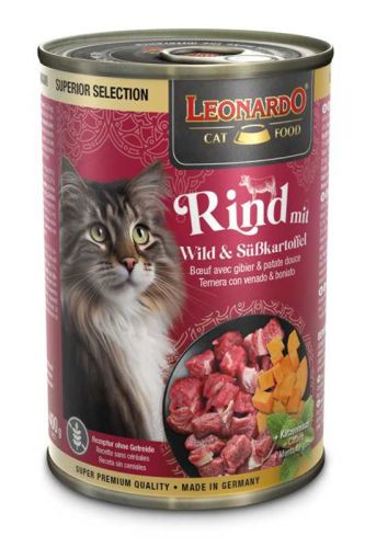 Leonardo konzerv - marhahús vaddal és édesburgonyával  400 g