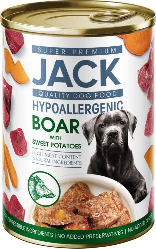 Jack hipoallergén konzerv - pástétom vaddisznóhússal és édesburgonyával  400 g