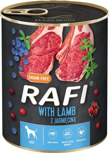 Rafi konzerv kutyáknak bárányhússal és áfonyával  800 g