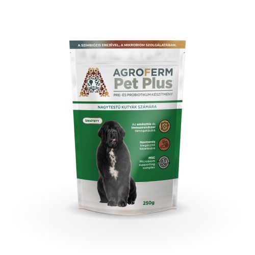 AgroFerm Pet Plus - pre- és probiotikumkészítmény nagytestű kutyák számára  250 g