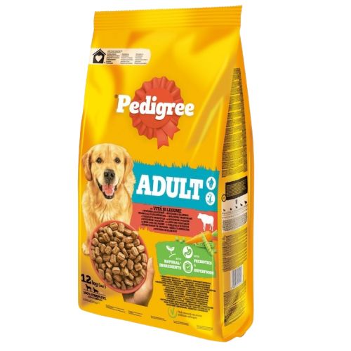 Pedigree Adult szárazeledel - marhával és zöldségekkel  12+3 kg