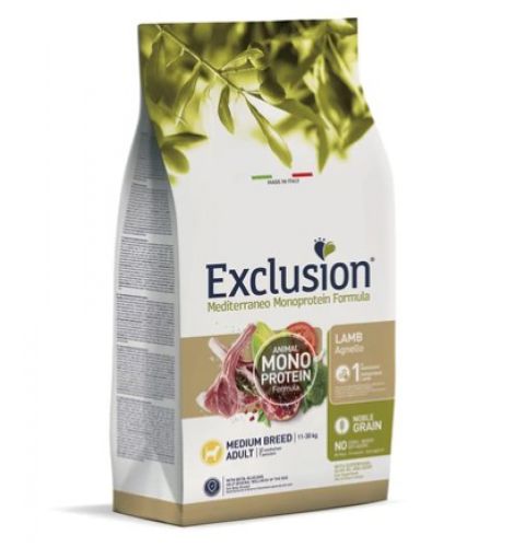 Exclusion Mediterraneo Monoprotein Lamb Medium Breed száraz kutyatáp  3 kg