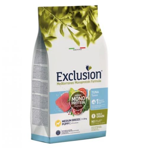 Exclusion Mediterraneo Monoprotein Puppy Tuna Medium Breed száraz kutyatáp  3 kg