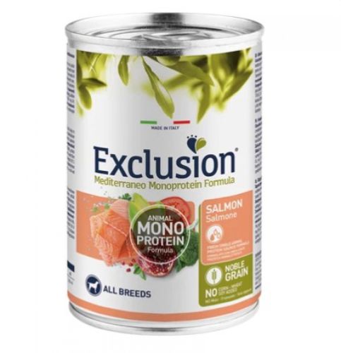 Exclusion Mediterraneo Monoprotein Salmon konzerv kutyák számára  400 g