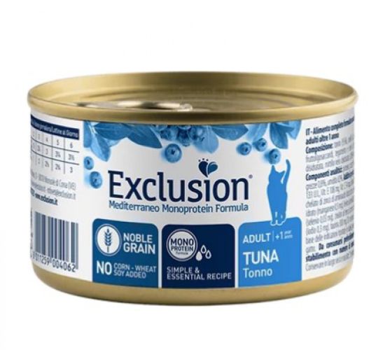 Exclusion Mediterraneo Monoprotein Tuna konzerv macskák számára  85 g