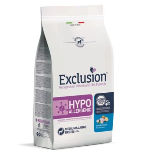Exclusion Hypoallergenic Fish & Potato Medium & Large Breed száraz kutyatáp  2 kg