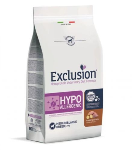Exclusion Hypoallergenic Rabbit & Potato Medium & Large Breed száraz kutyatáp  2 kg