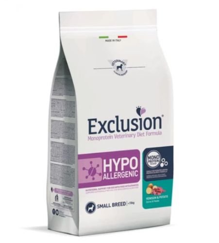 Exclusion Hypoallergenic Venison & Potato Small Breed száraz kutyatáp  2 kg