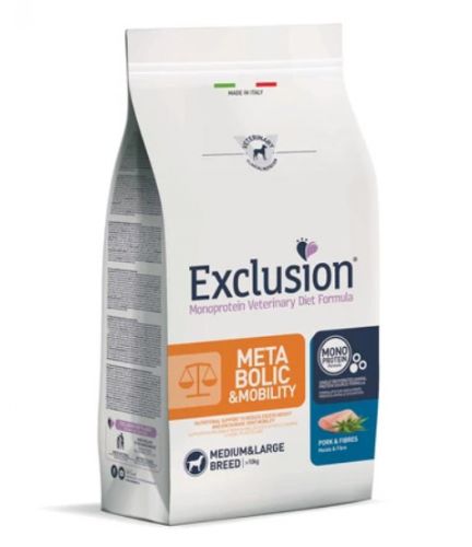 Exclusion Metabolic & Mobility Pork & Fibres Medium & Large Breed száraz kutyatáp  2 kg