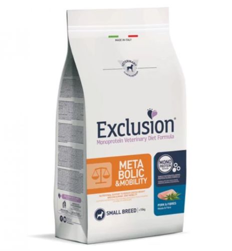Exclusion Metabolic & Mobility Pork & Fibres Small Breed száraz kutyatáp  2 kg