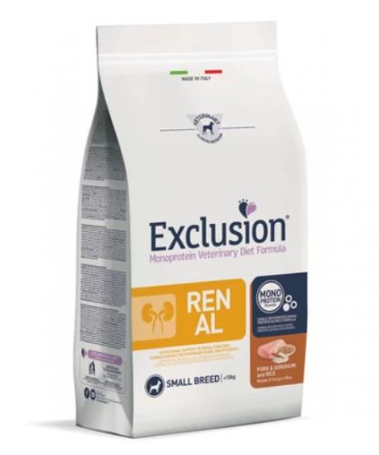 Exclusion Renal Pork & Sorghum and Rice Small Breed száraz kutyatáp  2 kg