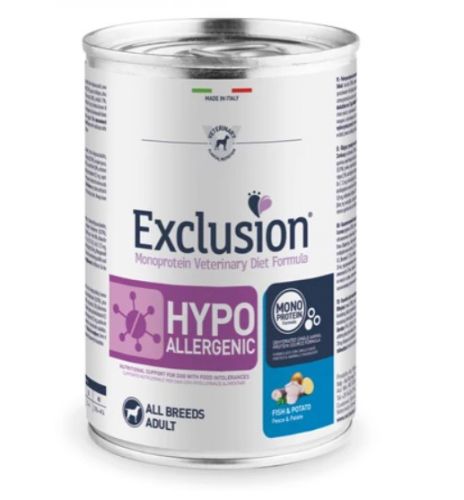 Exclusion Hypoallergenic Fish & Potato konzerv kutyák számára  400 g