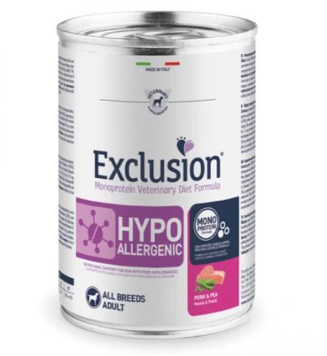 Exclusion Hypoallergenic Pork & Pea konzerv kutyák számára  400 g