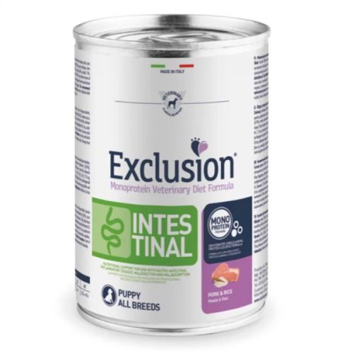 Exclusion Intestinal Puppy Pork & Rice konzerv kölyökkutyák számára  400 g