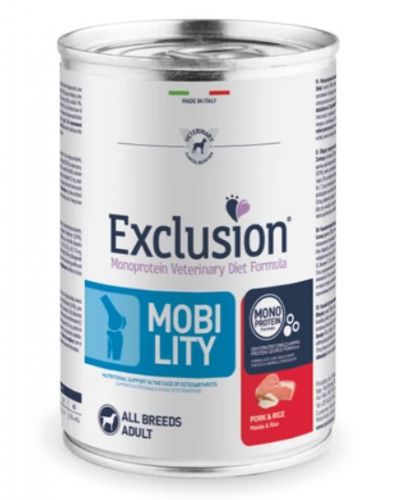 Exclusion Mobility Pork & Rice konzerv kutyák számára  400 g