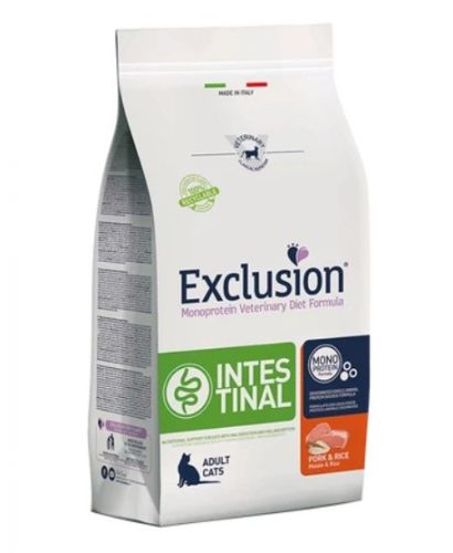 Exclusion Intestinal Pork & Rice száraz macskatáp  1.5 kg
