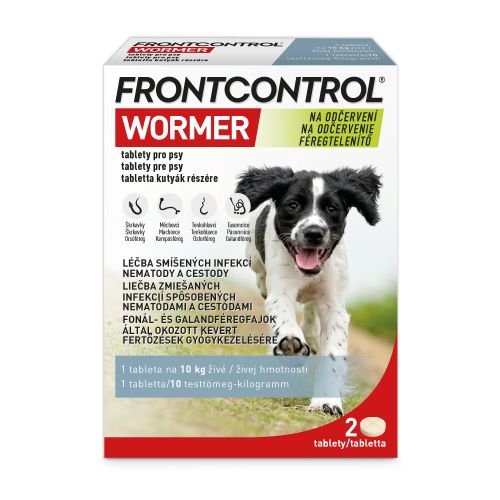 Frontcontrol Wormer féregtelenítő tabletta kutyák számára 2 x  1 tabletta