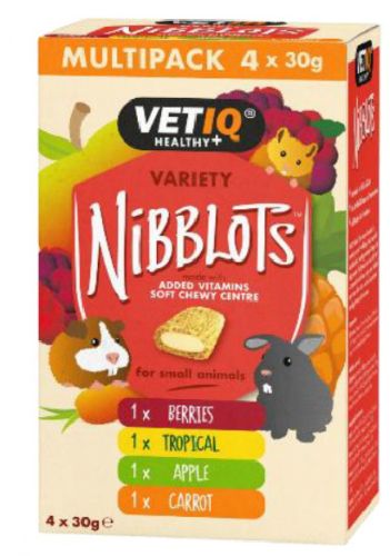 Mark&Chappell VetIQ Nibblots Variety - vegyes ízesítésű falatkák kisállatoknak 4 x  30 g