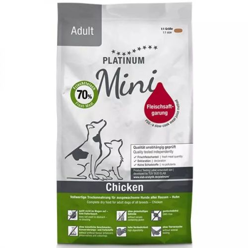Platinum Adult Mini Chicken - szárazeledel kistestű felnőtt kutyák számára  900 g